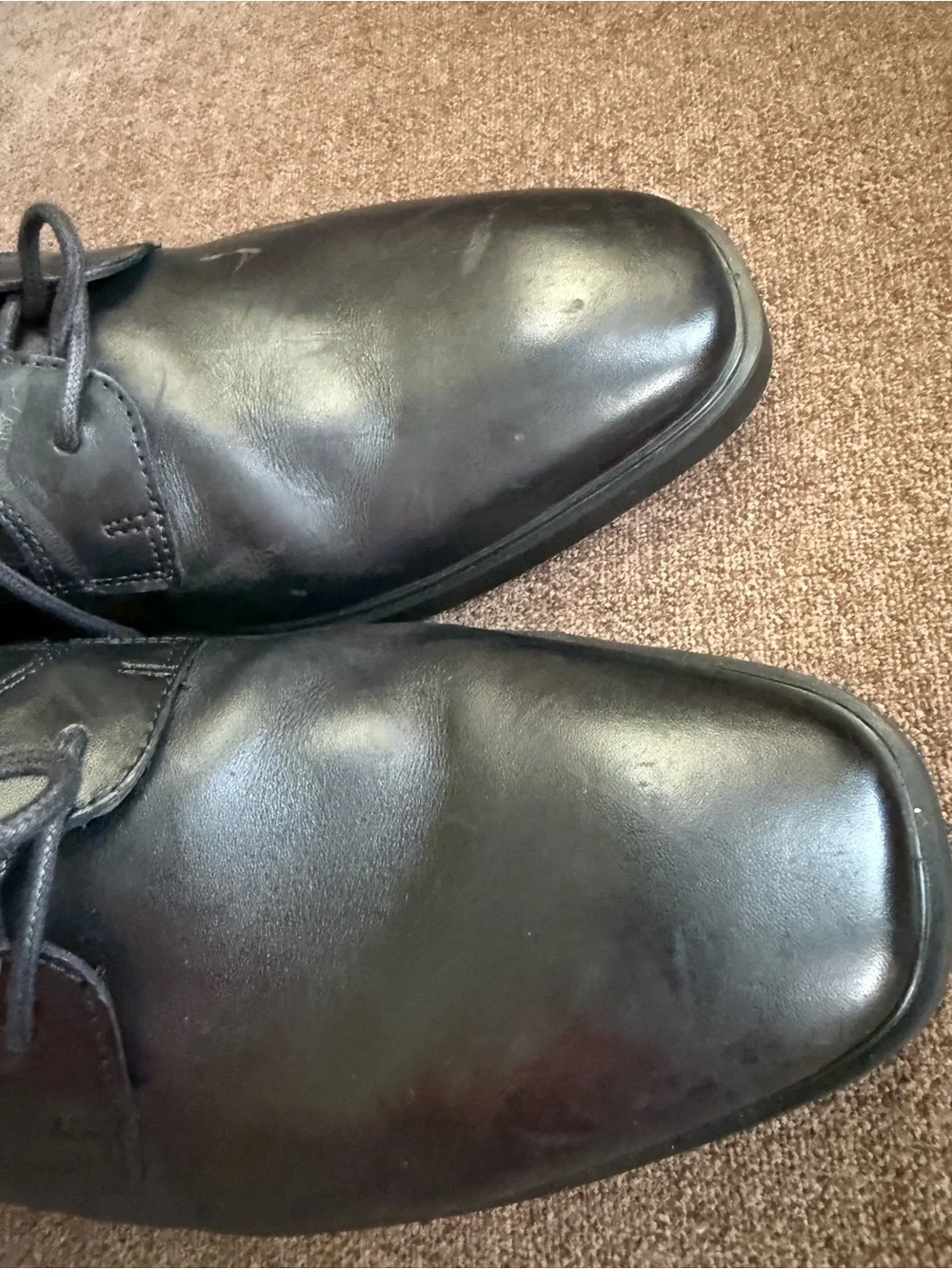 Men's Classic Lace-Up Dress Shoes in black sizes 45